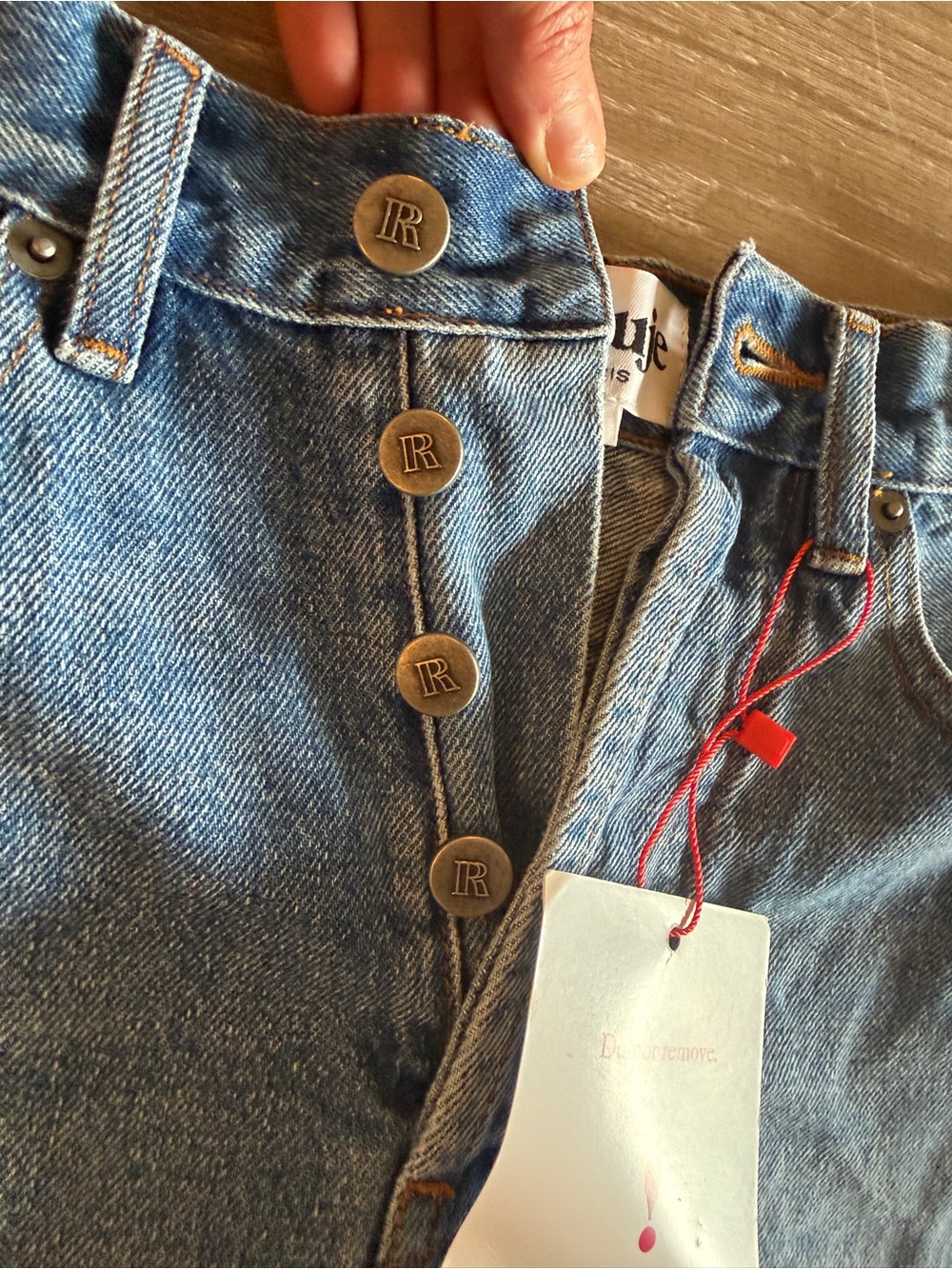 New Rouje Paris High Waisted Denim Shorts Adam size 2 FR34 - Picture 10 of 15